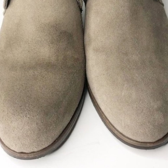 Stuart Weitzman Kalahari Hidden Wedge Suede Lace Up Boots Shoes Taupe Size 7 - Picture 4 of 8